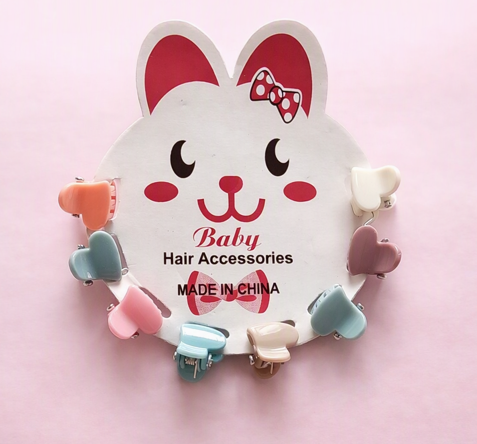 Baby Hair Clip Set - Bunny Card Display